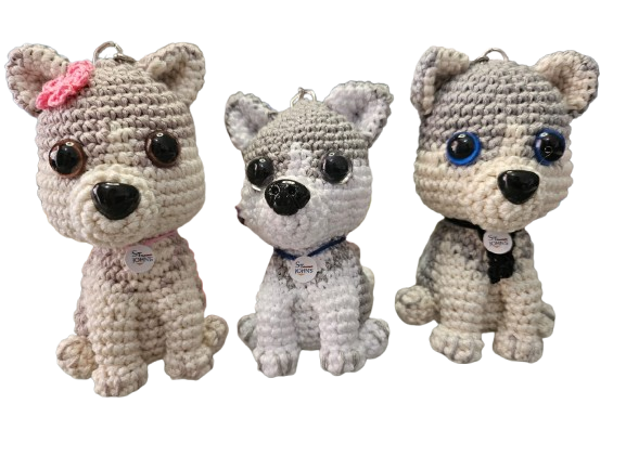 Llavero Premium Lobito Blanco