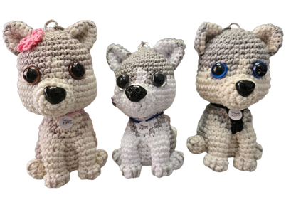 Llavero Premium Lobito Blanco