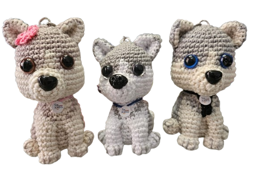 Llavero Premium Lobito Blanco